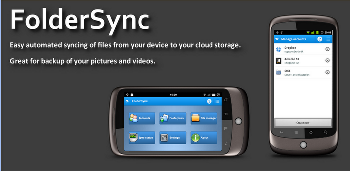 FolderSync: sincronizzare i file con tutti i vostri servizi cloud