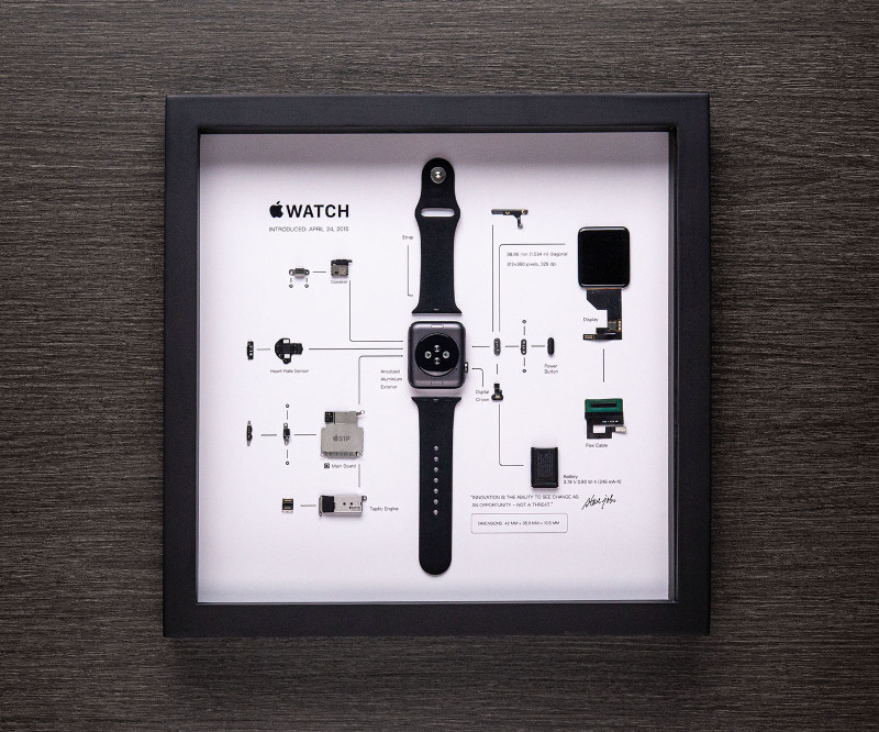 Ilustración: GRID Studio ofrece un objeto de decoración de diseño dedicado. & una tumba; el primer Apple Watch