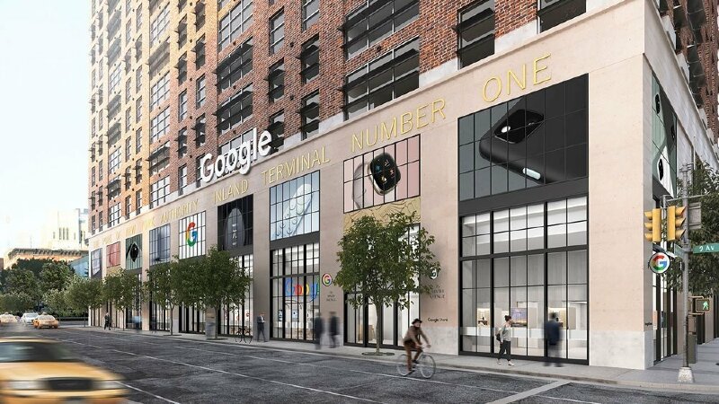 Illustratie: Google opent zijn eerste permanente winkel & agrave;  New York