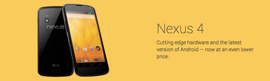 Google taglia il prezzo del Nexus 4 su Play Device