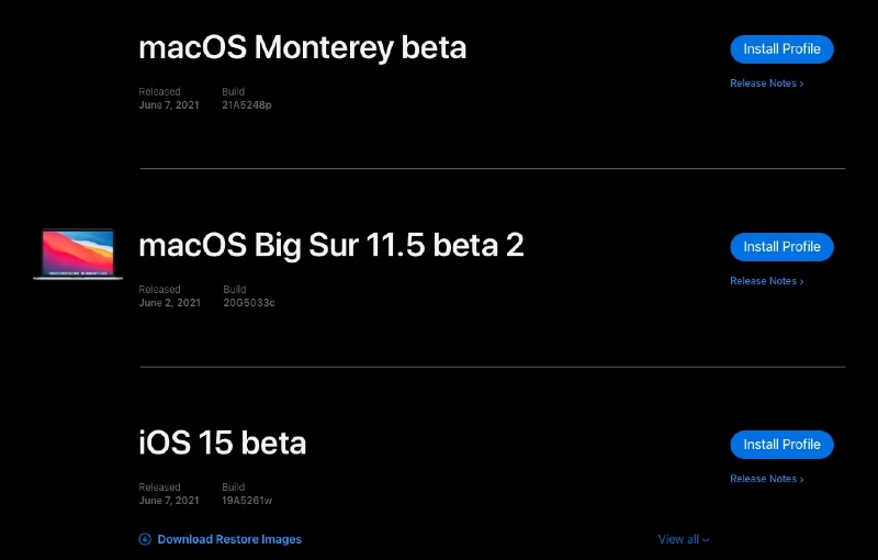 Illustratie: iOS / iPadOS / tvOS 15, macOS Monterey en watchOS 8 bê  ze zijn beschikbaar