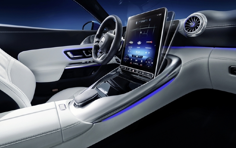 Imagen del día: En el Mercedes SL, la pantalla se inclinará (por una buena razón)