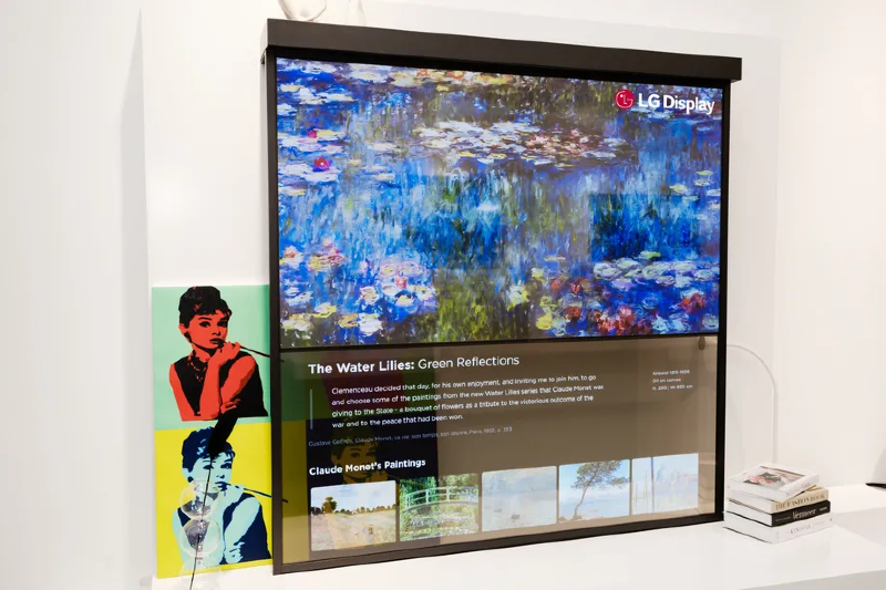 Ilustración: LG presenta sus nuevos conceptos de pantalla OLED transparente