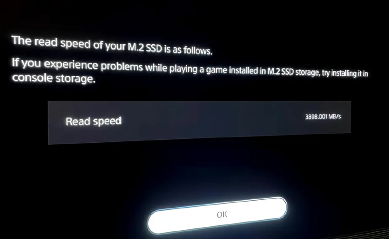 Illustratie: De PlayStation 5 werkt prima met een SSD langzamer dan de aanbevelingen
