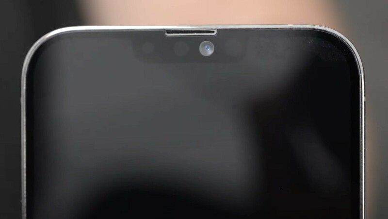 Illustratie: een vermeende iPhone 13 Pro Max-mockup toont een kleinere inkeping