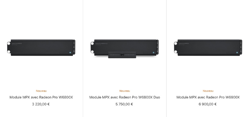 Ilustración: Los nuevos módulos MPX para Mac Pro están disponibles & agrave;  comprando por separado