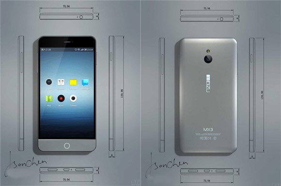 Meizu MX3: prime immagini dello smartphone da 5.1 pollici