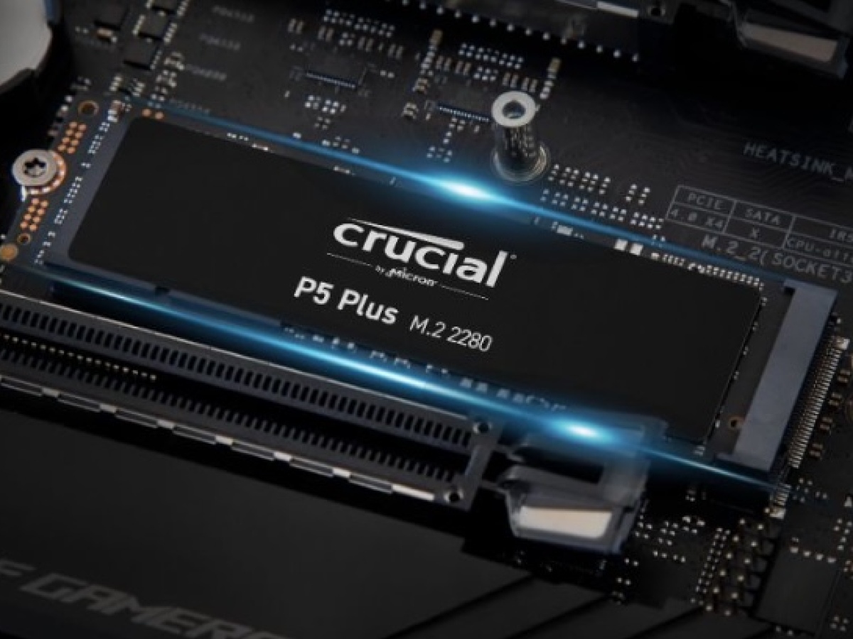 P5 Plus: SSD Crucial M.2 NVMe PCIe 4.0 con 6,600 MB / s