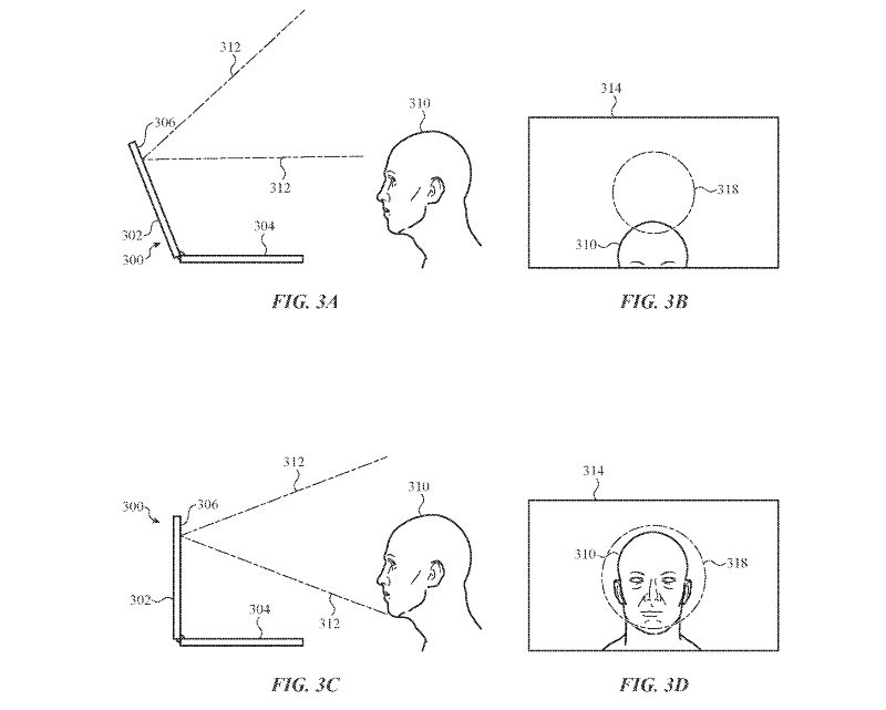 Illustratie: Patent: een MacBook Pro-scherm dat kan worden gekanteld voor een beter kijkcomfort