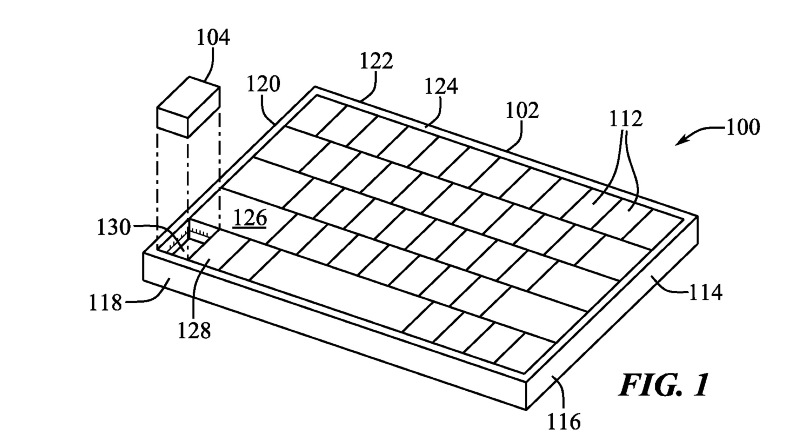 Ilustración: Patente: una tecla extraíble del teclado podría usarse como mouse