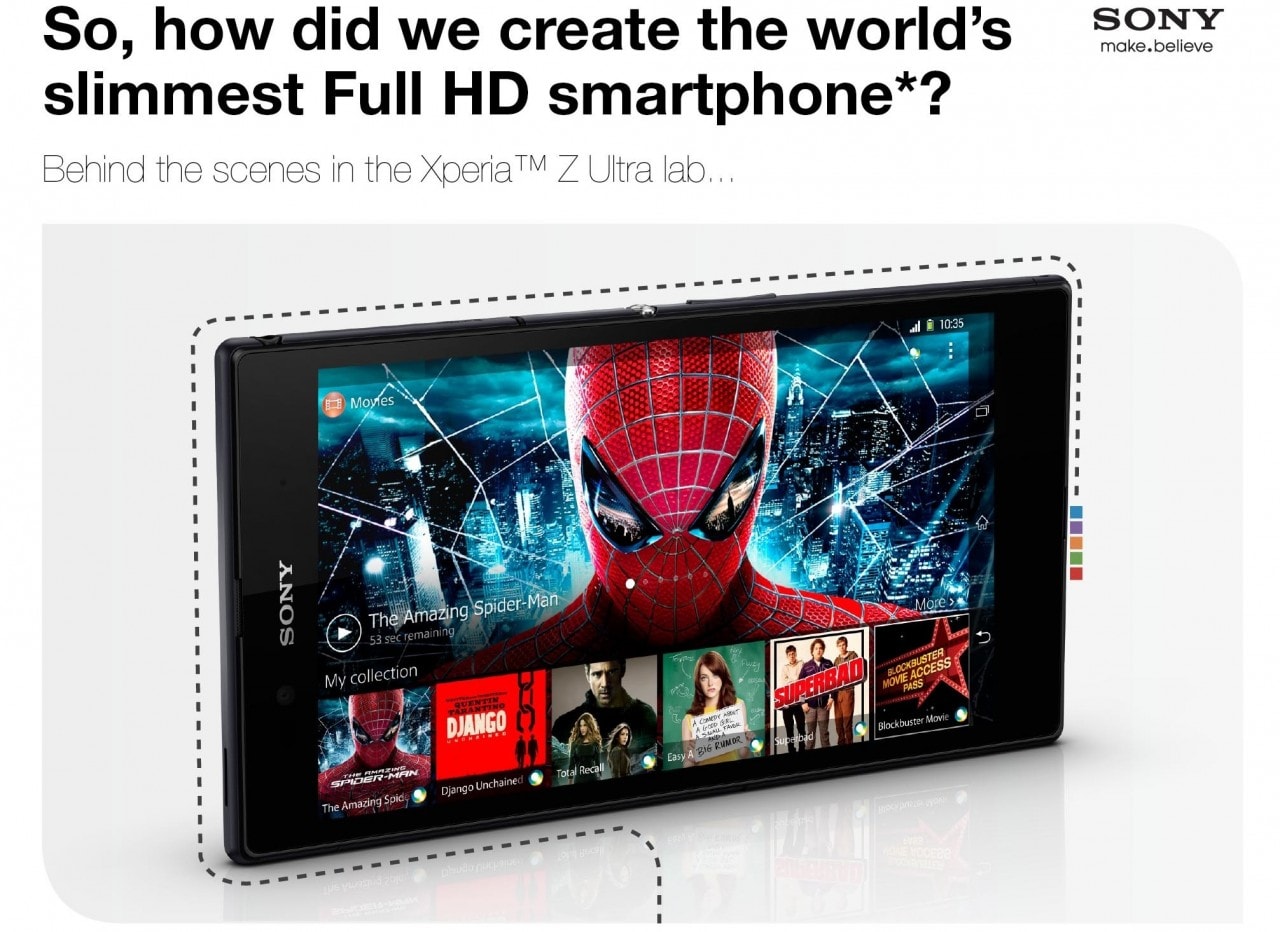Sony ci spiega in un'infografica com'è nato il più sottile smartphone full HD al mondo (Xperia Z Ultra)