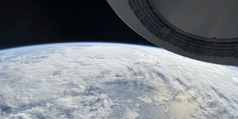 Illustratie: Aarde gezien vanuit de ruimte, neem iPhone #ShotOniPhone