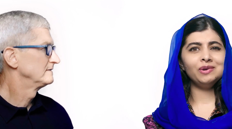 Ilustración: Tim Cook y Malala Yousafzai son fanáticos del código y Ted Lasso