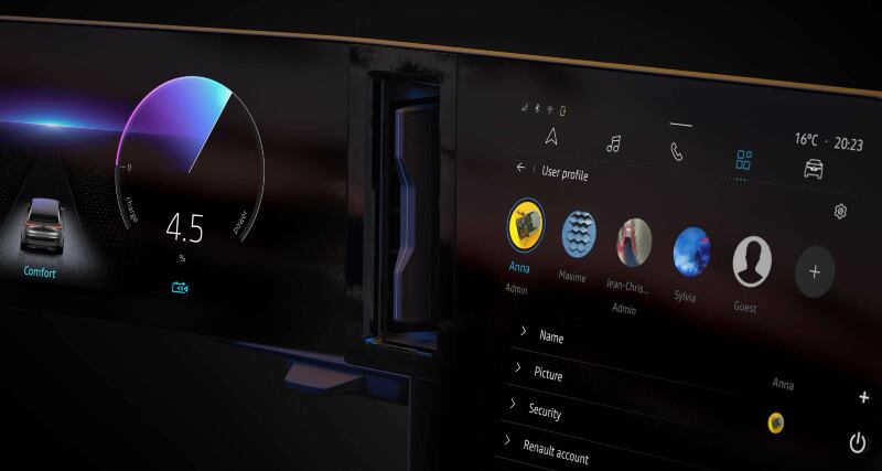 Ilustración: VE: algunas imágenes de Android Automotive en el nuevo Megane E-Tech