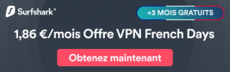 Ilustración: VPN: Surfshark rompe los precios durante los días franceses (reducción del 82%)