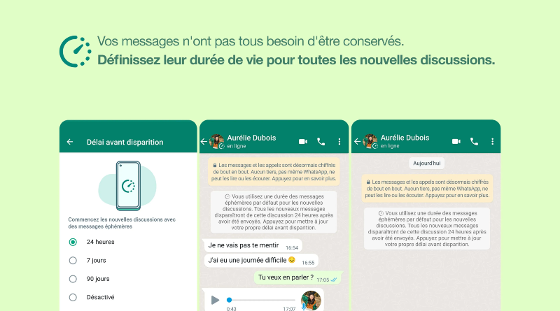 Ilustración: WhatsApp ofrece mensajes de folleto predeterminados (24 horas, 7 o 90 días) 