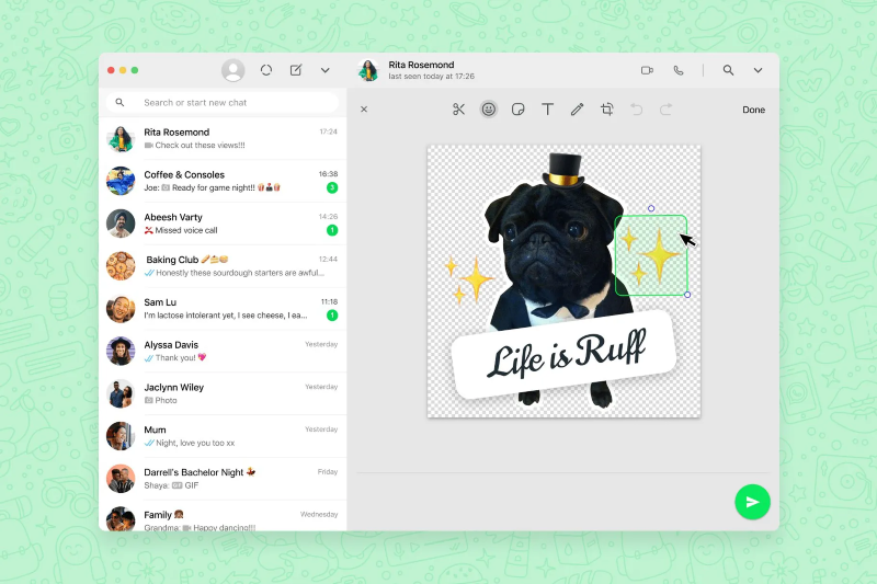 Ilustración: WhatsApp ofrece una nueva herramienta integrada.  para crear tus propias pegatinas