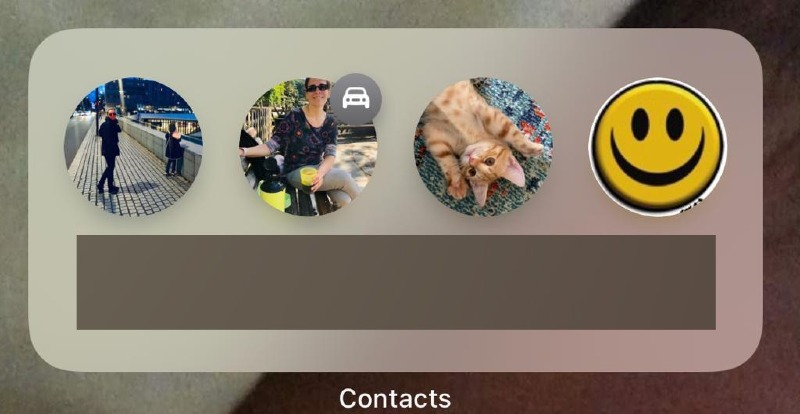 Afbeelding: iOS 15: Widget voor contacten toont autoritten (lokaliseren)