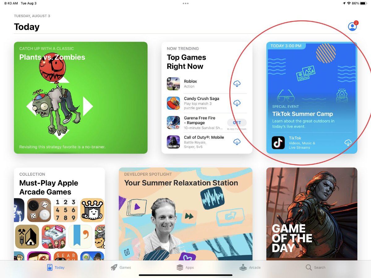 iOS 15 / iPadOS 15: la aplicación App Store ofrecerá una nueva sección "Eventos"