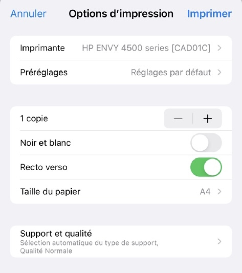 Ilustración: iOS 15 refina las opciones de impresión