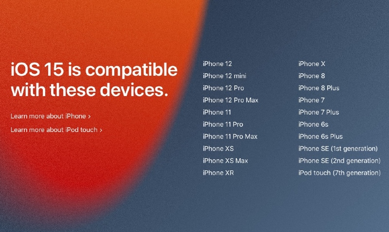 Ilustración: iOS / iPadOS / tvOS 15, watchOS 8 y macOS Monterey: la lista de máquinas compatibles
