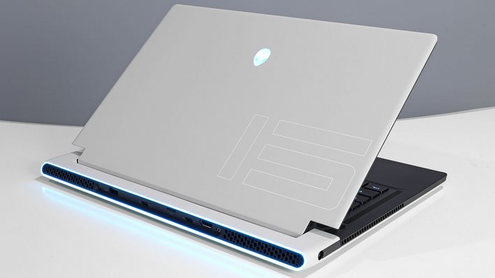 alienware x15 back lid up angle right