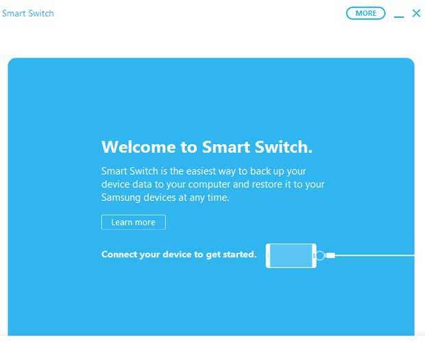 Samsung SmartSwitch Connect pantalla móvil