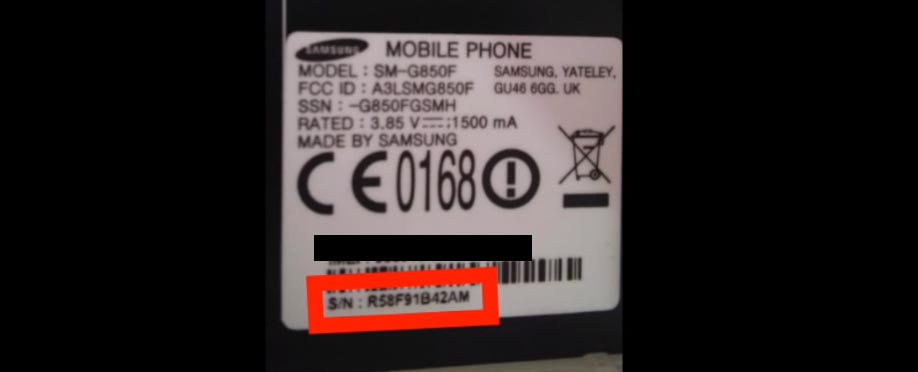 Número de S/N en el móvil