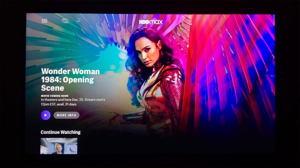 Wonder Woman 1984 Dolby Atmos HBO Max en Android TV