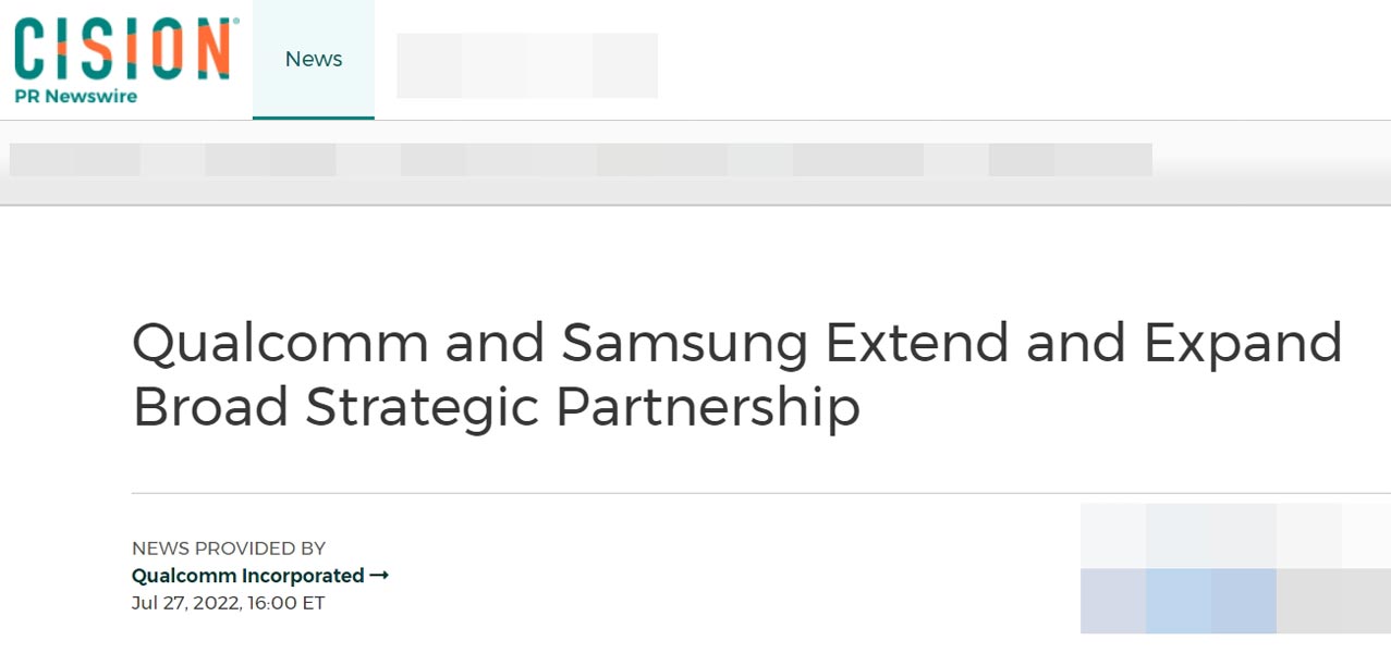 Asociación Samsung Qualcomm 2023