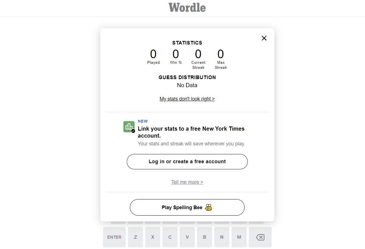 Sincronización de Wordle entre dispositivos con inicio de sesión de cuenta