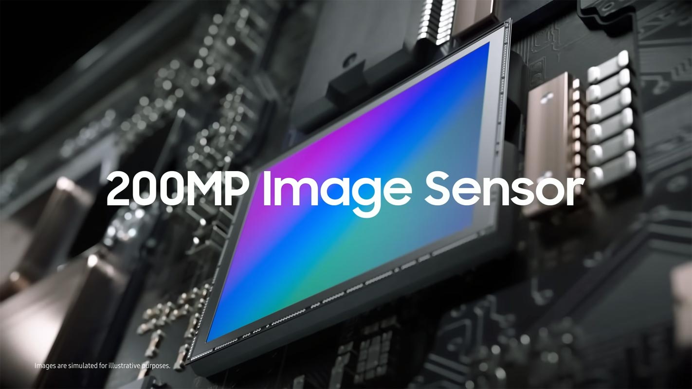 Enfoque de componente del sensor Samsung 200MP