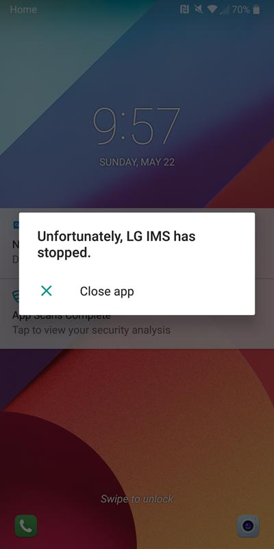 LG IMS dejó de funcionar T-Mobile