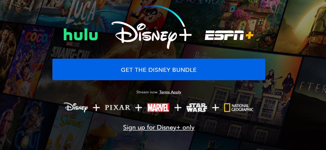 Banner de oferta de Disney Plus