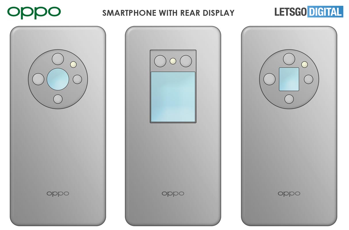 Patente de Oppo para la pantalla trasera en tres teléfonos