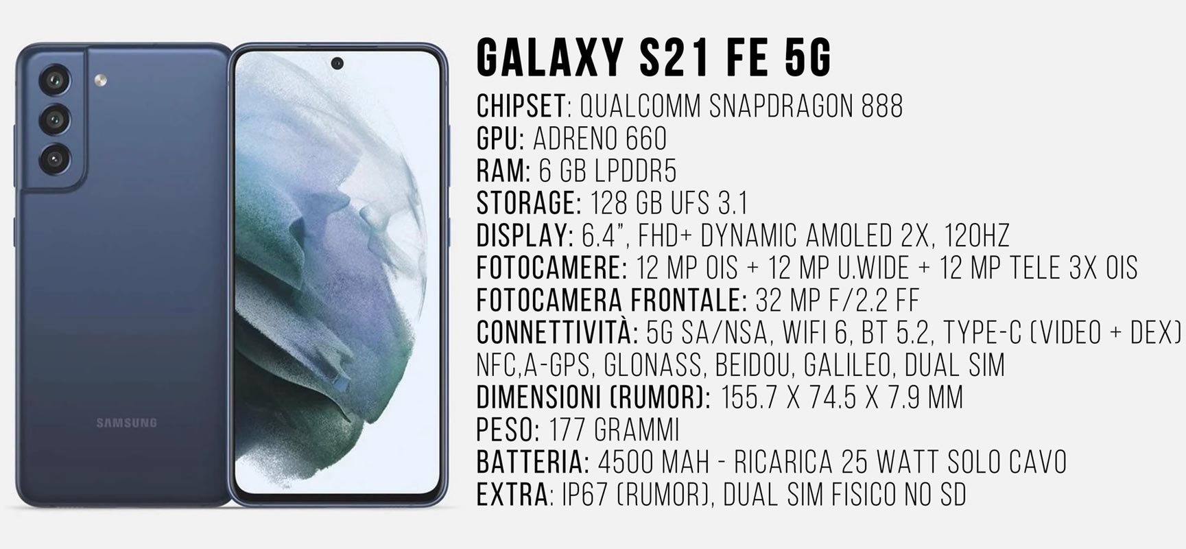 Samsung Galaxy S21 FE 5G Especificaciones