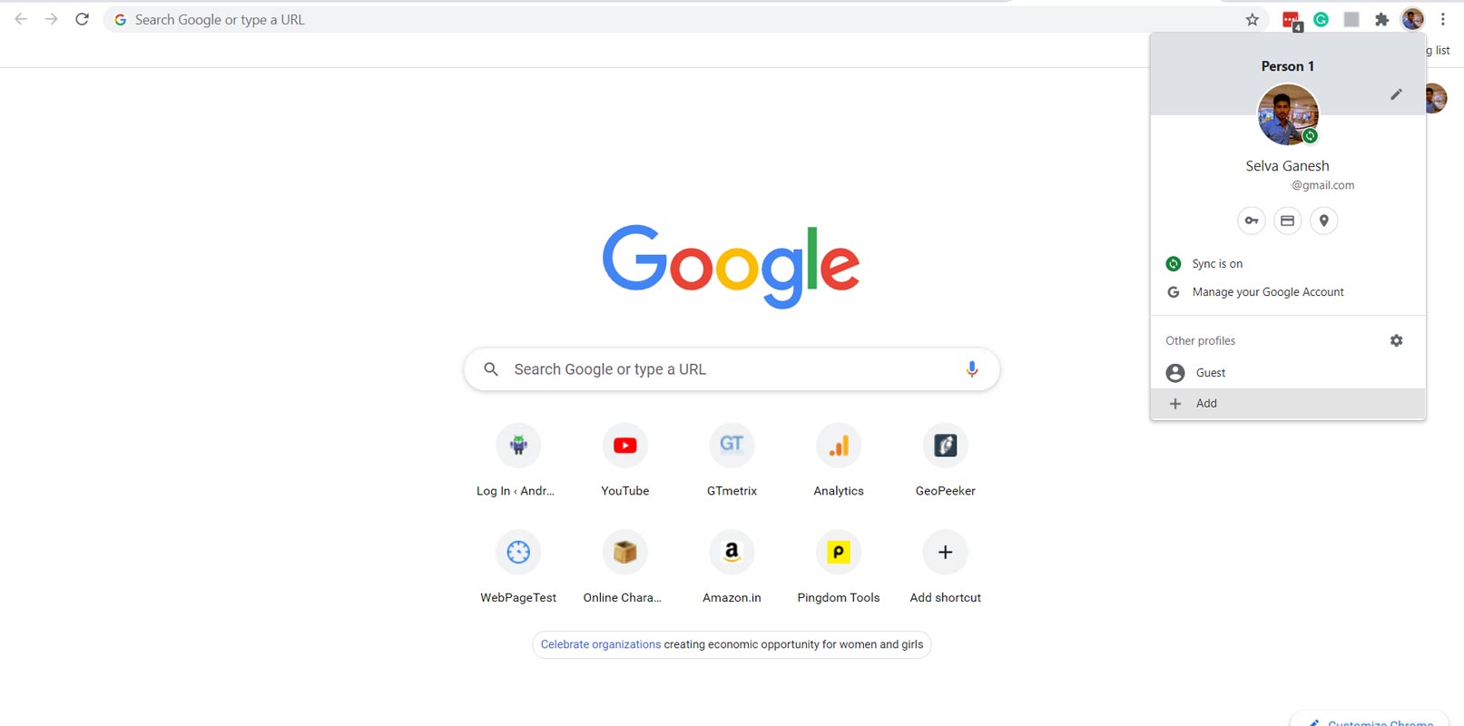 Agregar perfil en Google Chrome