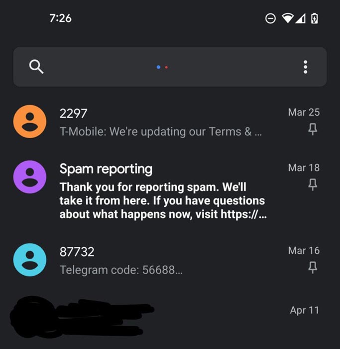 Google Messages PIN Conversaciones