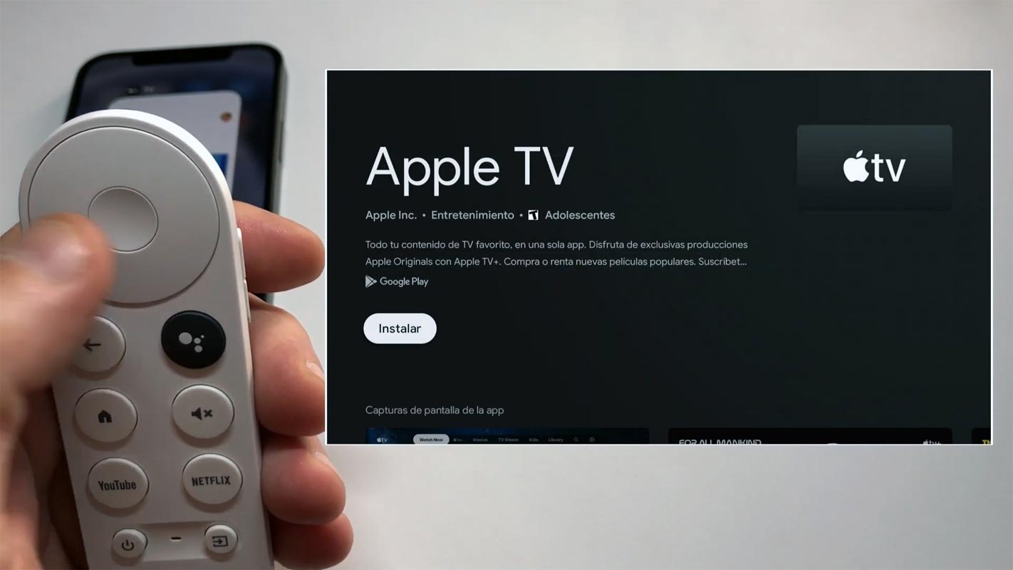 Aplicación Apple TV Instalar Google TV