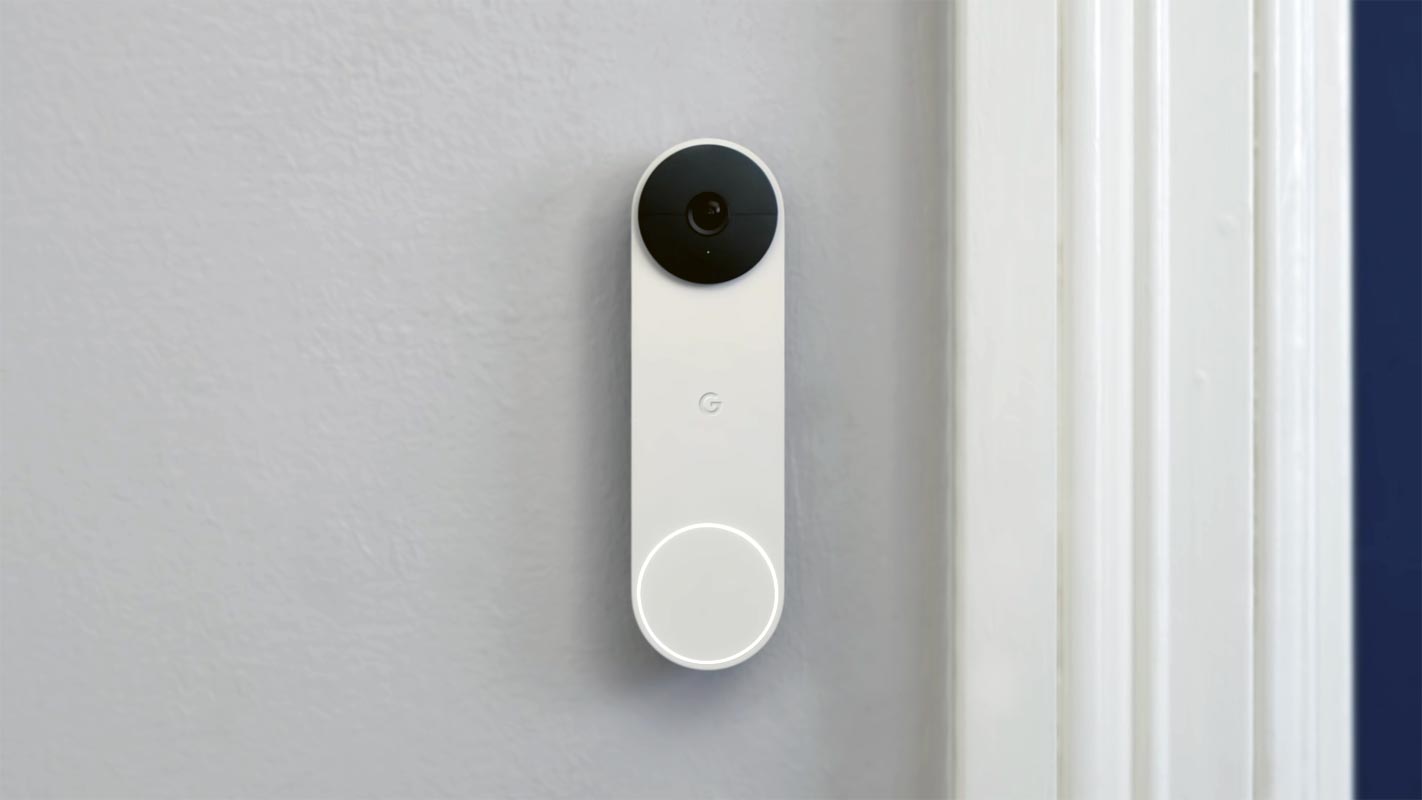 Google Nest Door Bell en la pared exterior