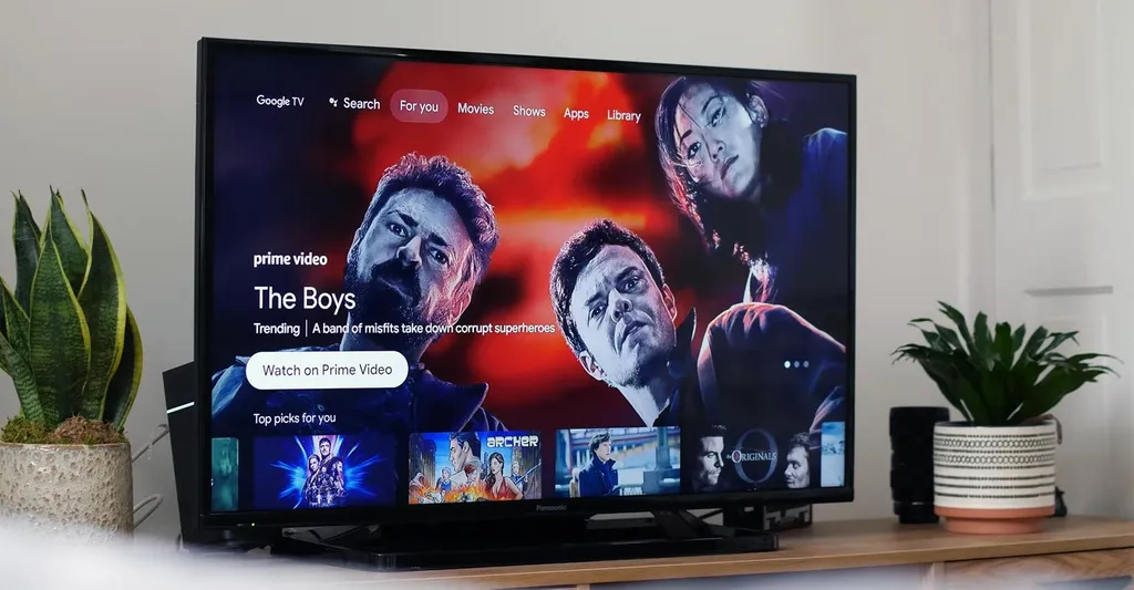 Página de inicio de Google TV Chromecast con perfil multiusuario