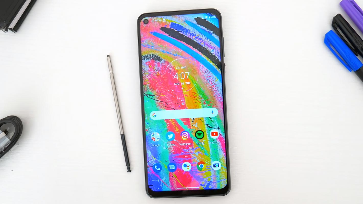 Moto G Stylus 5G with Pen Home Screen