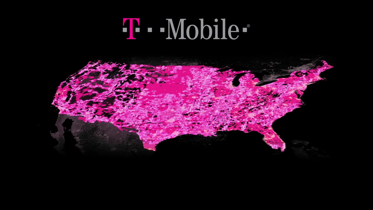 Diagrama de cobertura nacional de T-Mobile