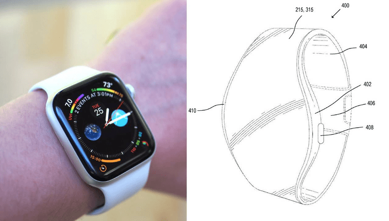 Apple patenta reloj inteligente flexible y microLED