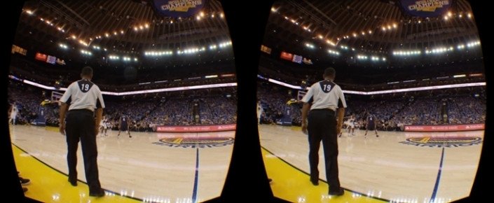 ¡Primero en la NBA con gafas de realidad virtual!