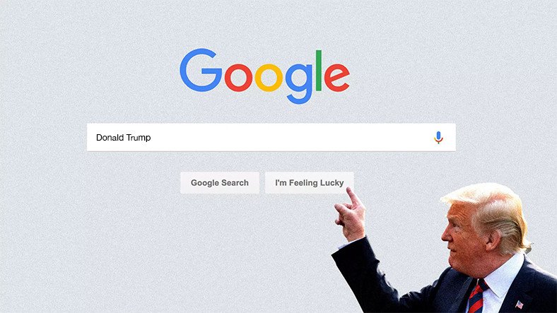 Google destaca las noticias negativas de Trump