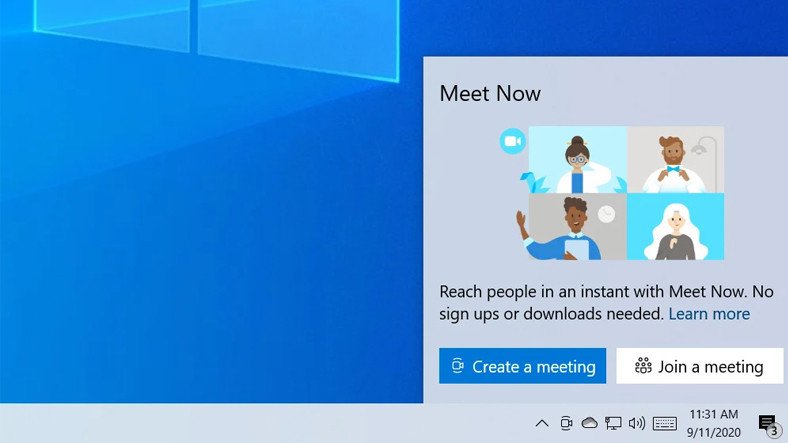 Nueva característica de Windows 10 para competir con Zoom: Meet Now
