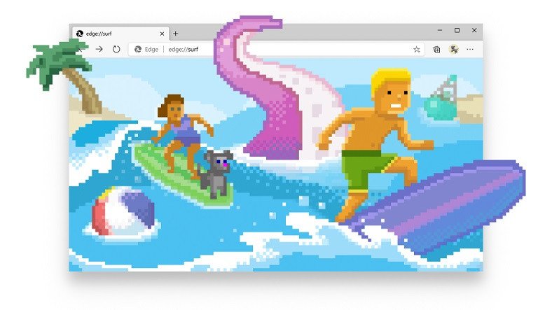 El minijuego de surf de Microsoft Edge está abierto a todos los usuarios