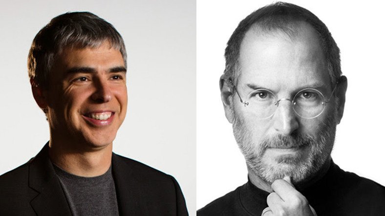 Fotos de Larry Page y Steve Jobs de 2007