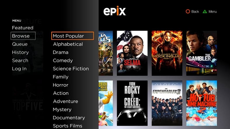 La famosa compañía de televisión Epix establece su propio servicio de 'streaming'